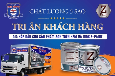 Z-PAINT 2.5Kg - Sơn phủ cao cấp trên Kẽm và Inox