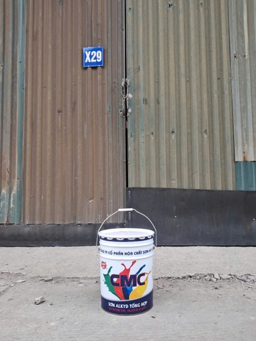 Sơn phủ Alkyd MAU KHÔ CMC Đen - Thùng 20Kg