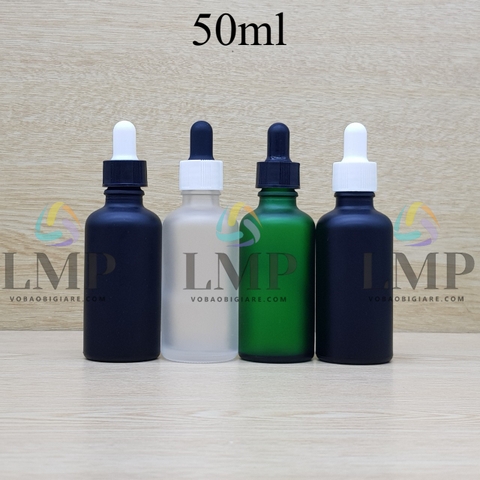 Chai tinh dầu phun mờ nắp bóp khoen nhựa sọc 50ml