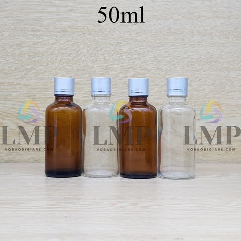 Chai tinh dầu nắp xi 2 viền 50ml