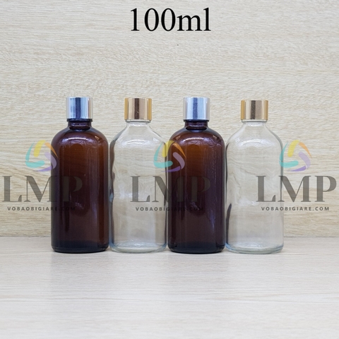 Chai tinh dầu nắp xi KO viền 100ml