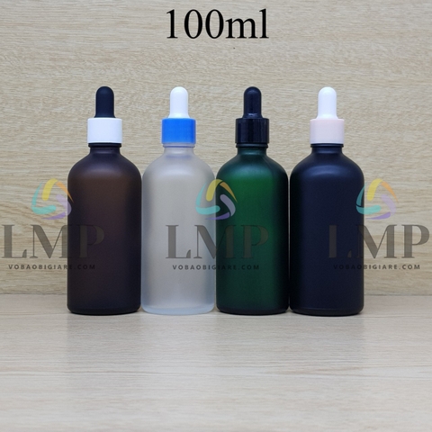 Chai tinh dầu phun mờ nắp bóp khoen nhựa trơn 100ml
