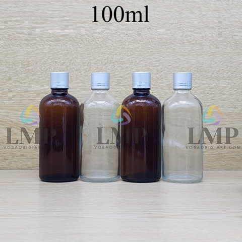 Chai tinh dầu nắp xi 2 viền 100ml