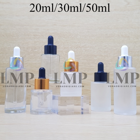 Chai thủy tinh nắp bóp khoen nhôm