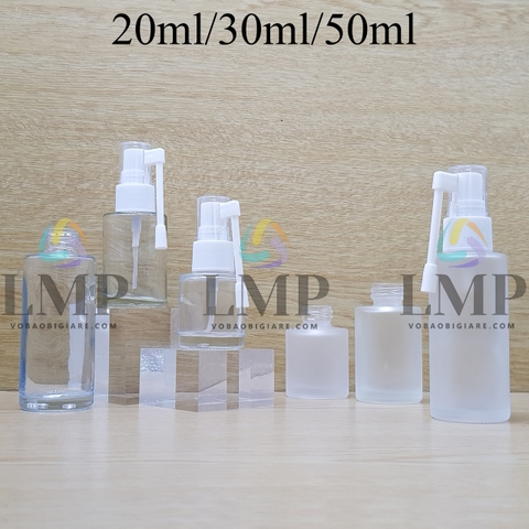 Chai thủy tinh đầu xịt mũi 360 độ