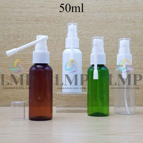 Chai vai tròn đầu xịt mũi 360 độ 50ml