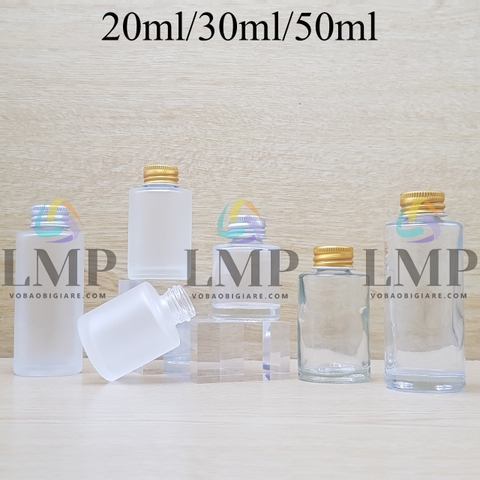 Chai thủy tinh nắp nhôm cuốn