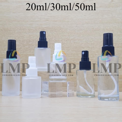 Chai thủy tinh đầu phun sương sọc