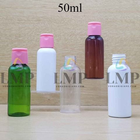 Chai vai tròn nắp bật trơn mờ 50ml