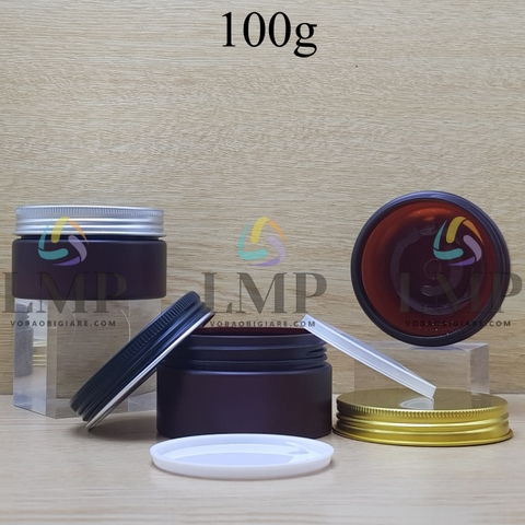 Hũ PET thân mờ nắp nhôm cuốn 100g
