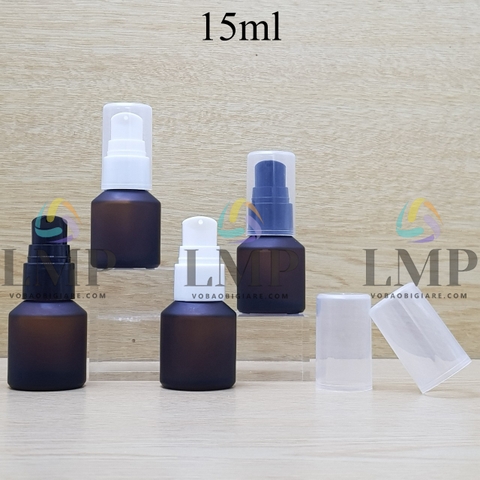 Chai thủy tinh vát đầu xịt giọt 1 viền 15ml