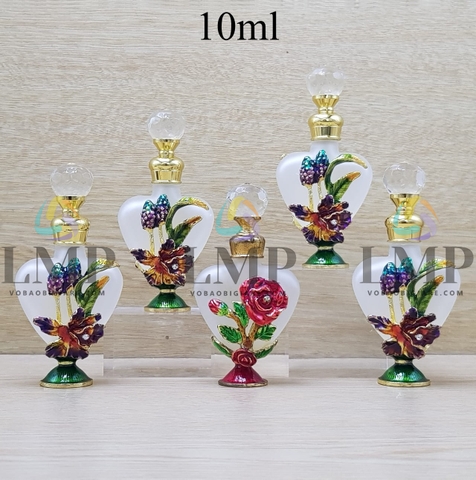 Chai Dubai tim hình hoa 10ml