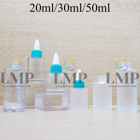 Chai thủy tinh nắp nhọn sọc tattoo