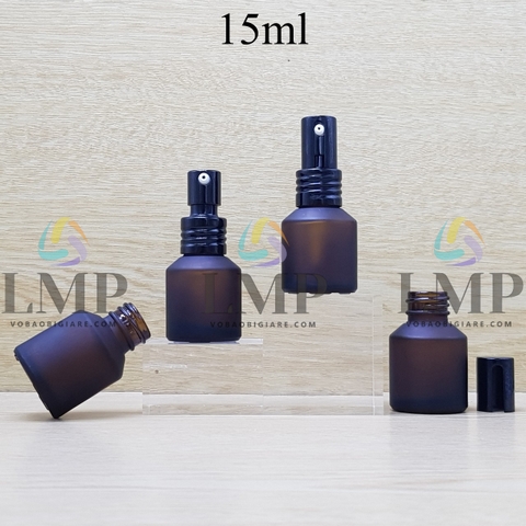 Chai thủy tinh vát đầu nhôm giọt cao 15ml