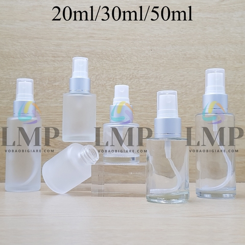 Chai thủy tinh đầu phun sương xi 1 viền