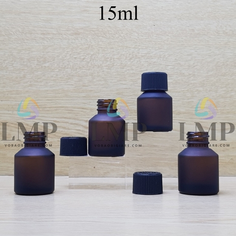 Chai thủy tinh vát nắp push down and turn sọc 15ml