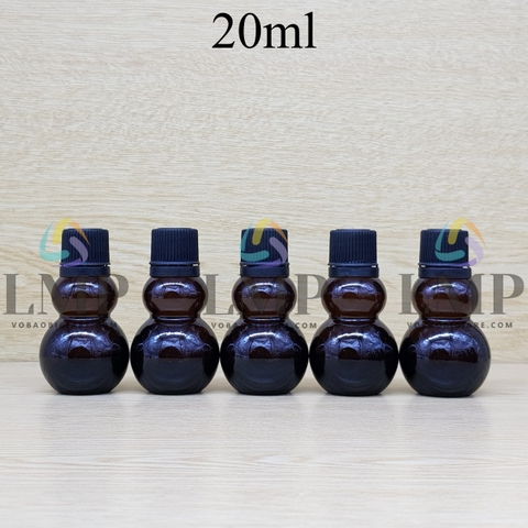 Chai hồ lô nắp nhựa mỏng 20ml