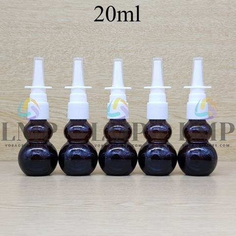 Chai hồ lô xịt mũi vuông thẳng 20ml