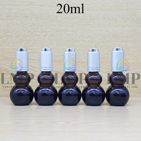 Chai hồ lô nắp nhấn 20ml