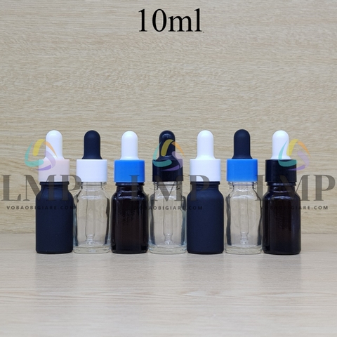 Chai tinh dầu nắp bóp khoen nhựa trơn 10ml