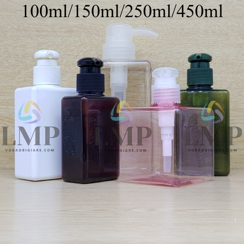 Chai lotion vuông vòi dài