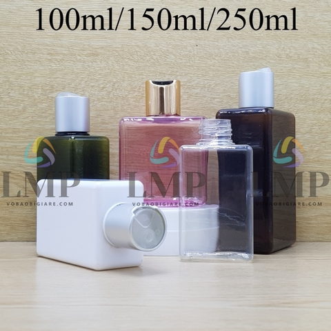 Chai lotion vuông nắp nhấn xi