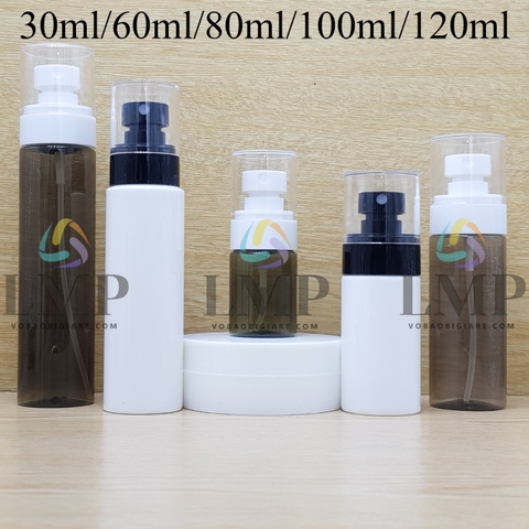 Chai PETG vai ngang đầu phun sương trơn