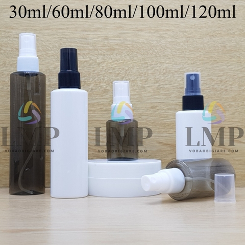 Chai PETG vai ngang đầu phun sương sọc