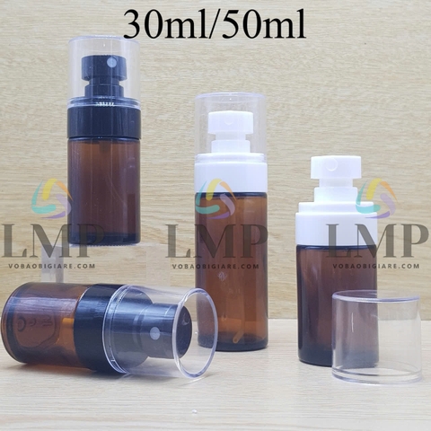 Chai thủy tinh nâu đầu phun sương loại to