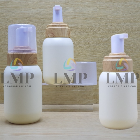 Chai HDPE tạo bọt nắp vân gỗ