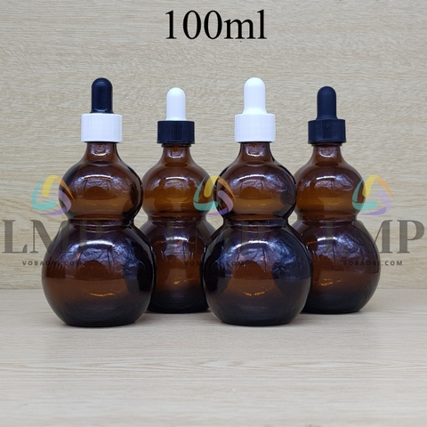 Chai hồ lô nắp bóp khoen nhựa sọc 100ml