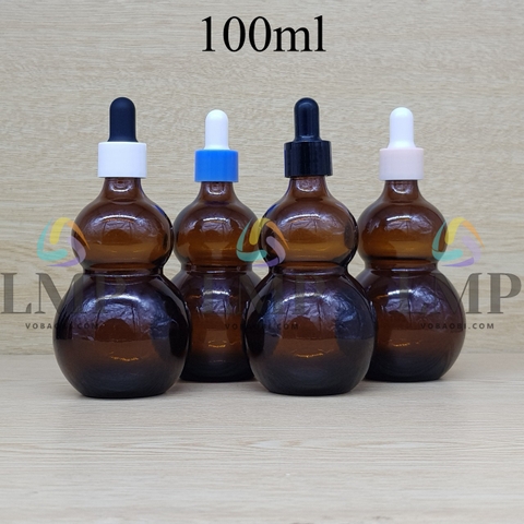Chai hồ lô nắp bóp khoen nhựa trơn 100ml