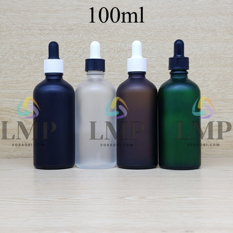 Chai tinh dầu phun mờ nắp bóp khoen nhựa sọc 100ml
