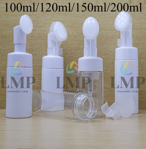 Chai tạo bọt đầu massage oval ( VN )