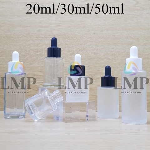 Chai thủy tinh nắp bóp khoen nhựa trơn