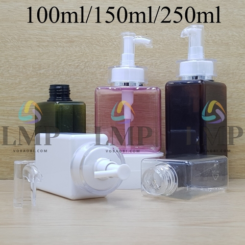 Chai lotion vuông đầu vòi voi