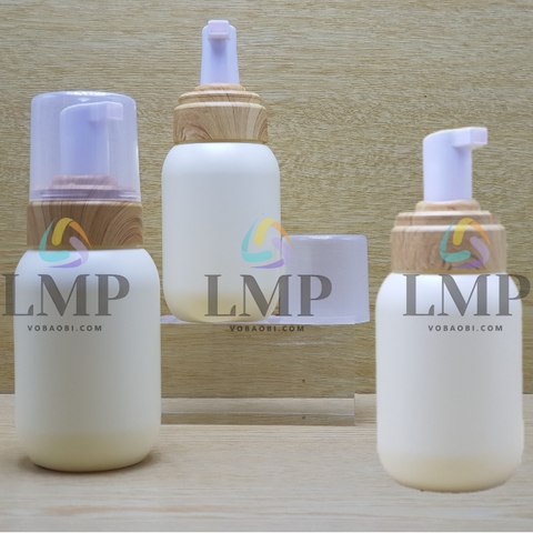 Chai HDPE tạo bọt nắp vân gỗ