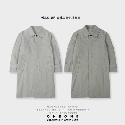 Mixe Coton Belted Trench Coat