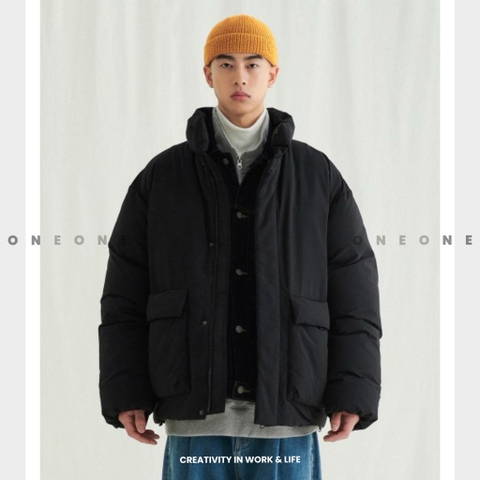 Patch Pocket Down Short Puffer Jacket Mabdj701