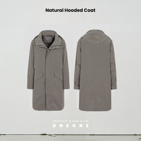 Natural Hooded Long Coat