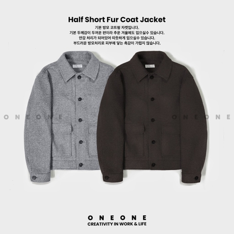 Half Short Fur Coat Jacket LDJG8010
