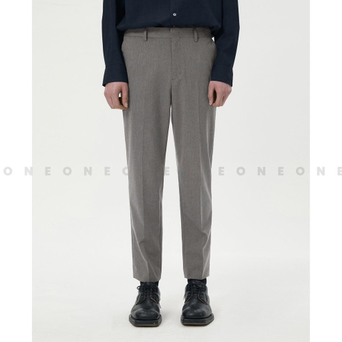 Stretch Check Tapered Fit Hidden Banding Pants