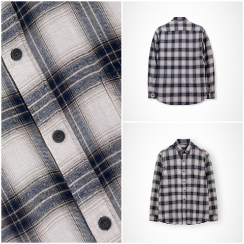 Navy Flannel Shirt 04emsh119
