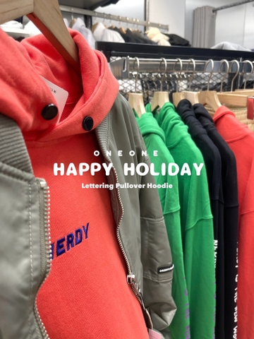 Lettering Pullover Hoodie