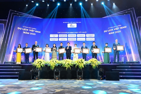 Top 10 Khách sạn 5 sao tốt nhất - Giải thưởng Du lịch Việt Nam 2025