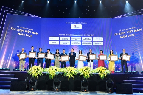 Top 10 Khách sạn Xanh tốt nhất 2025 do Bộ VHTTDL vinh danh