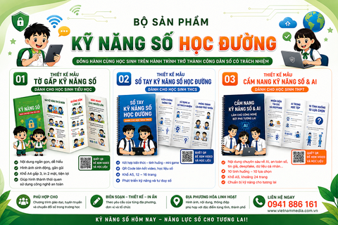 Mẫu Sổ tay Kỹ năng số học đường dành cho học sinh THCS 2026