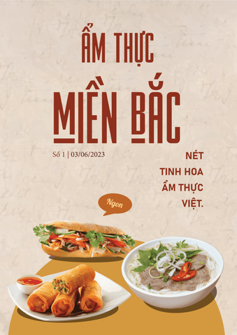 Thiết kế Tạp chí Ẩm thực miền Bắc của sinh viên Cao đẳng FPT Polytechnic cơ sở Đà Nẵng