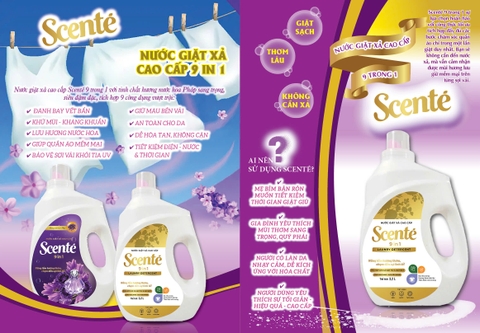 Nước giặt thơm lâu không cần xả - Scenté 9 trong 1