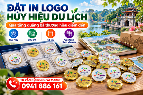 Đặt in Logo Huy hiệu Quà tặng Du lịch chất lượng tại Hà Nội